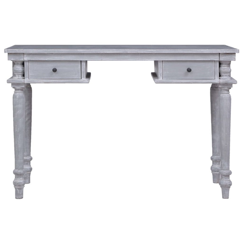 Davisson Solid Wood Writing Desk, 78cm H x 115cm W x 50cm D, Grey