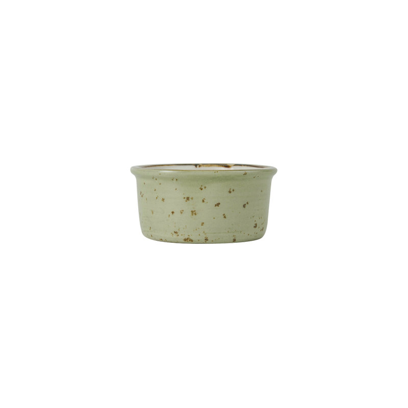 Tuxton Artisan Geode Round Vitrified China Ramekin / Soufflé Dish Bakeware, Green