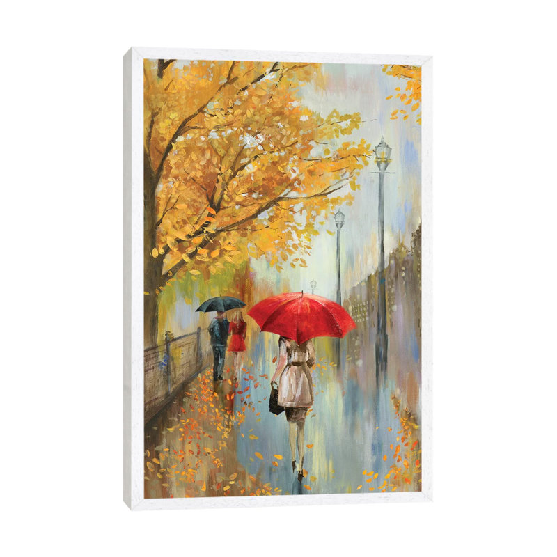 Across The Avenue by Allison Pearce - Painting on Canvas, 152.5 cm H x 101.5 cm W, White Framed Canvas