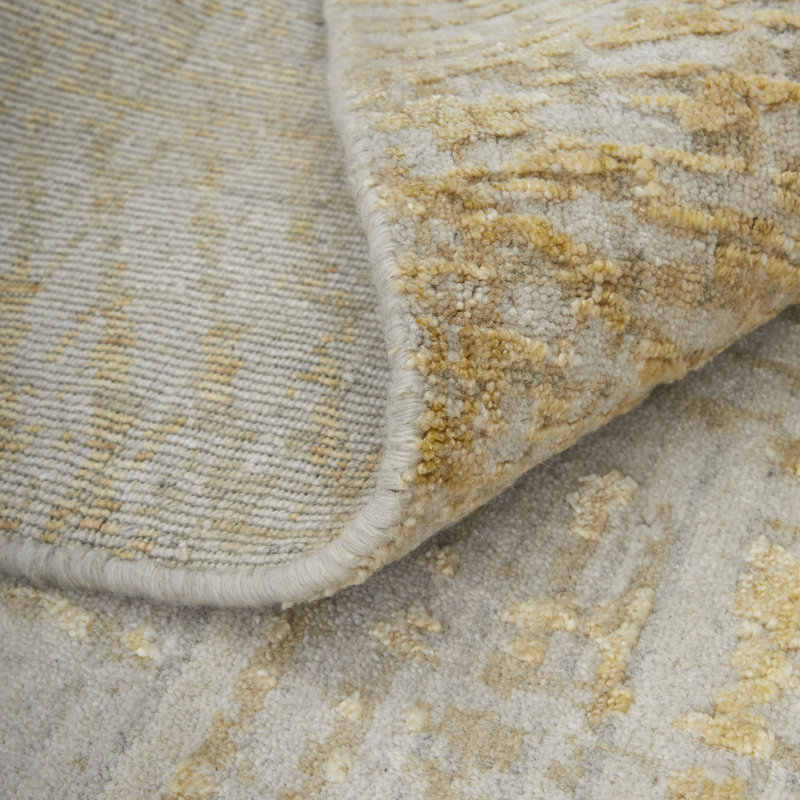 Eastfield Abstract Area Rug in Gold/Ivory, Rectangle 8' x 10'