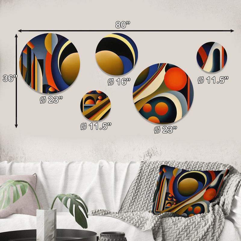Abstract Wall Decor on Metal