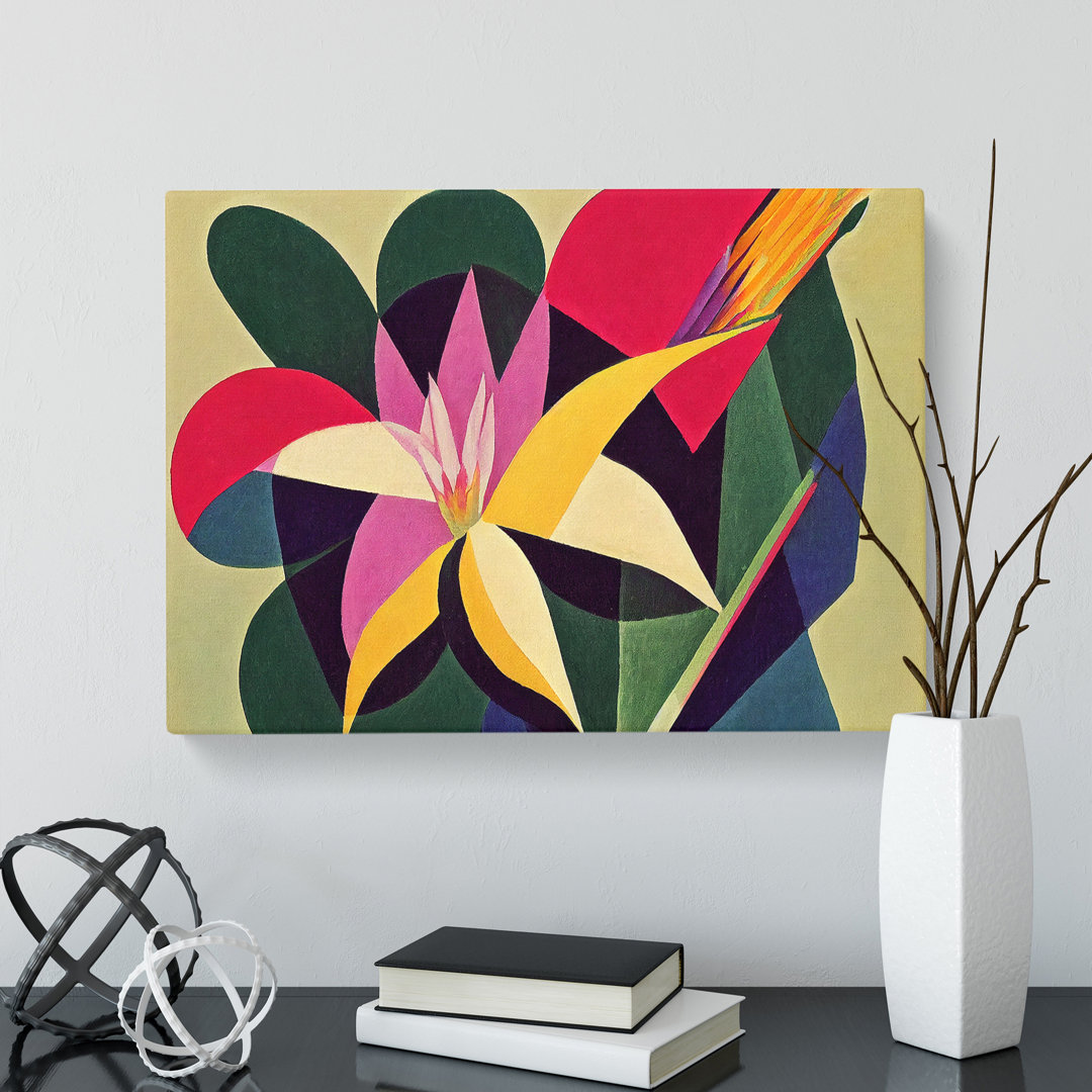 Bird Of Paradise Flower Abstract - Wrapped Canvas