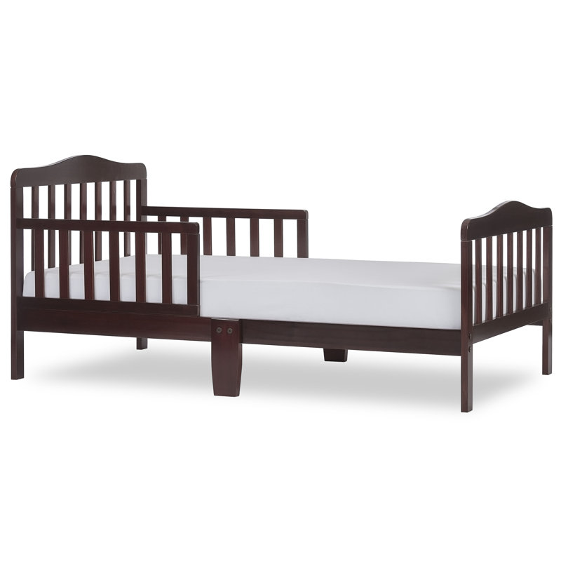 Lit classique en bois massif pour tout-petit, Espresso