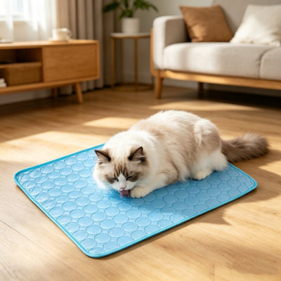 Coussin de glace d'été pour animaux de compagnie, respirant, antidérapant, lavable, adapté aux enclos pour animaux de compagnie, aux canapés, aux planchers, aux voitures, etc.