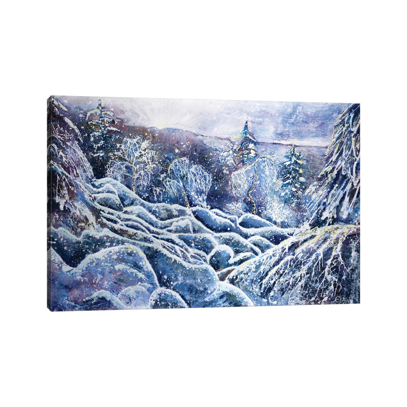 Winter 1 Piece Wall Art on Canvas, 152.5 cm H x 101.5 cm W x 3.175 cm D, Wrapped Canvas