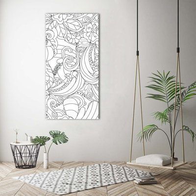 Zentangle Background - Wrapped Canvas Print