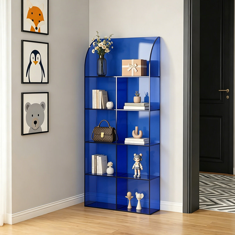 Bibliothèque de rangement minimaliste ouverte, H 59,06 po x l 27,56 po x P 11,81 po