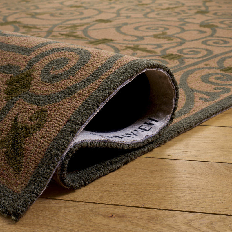 Brayton Hand Hooked Wool Pile Oriental Rug, Rectangle 2'9" x 4'9"