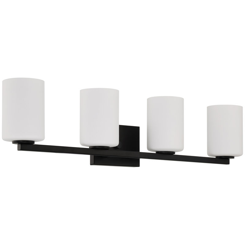 4 - Light Dimmable LED Vanity Light, Matte Black