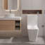 17 Stories 405mm L x 405mm W Marble Ceramic Circular Sink with Overflow