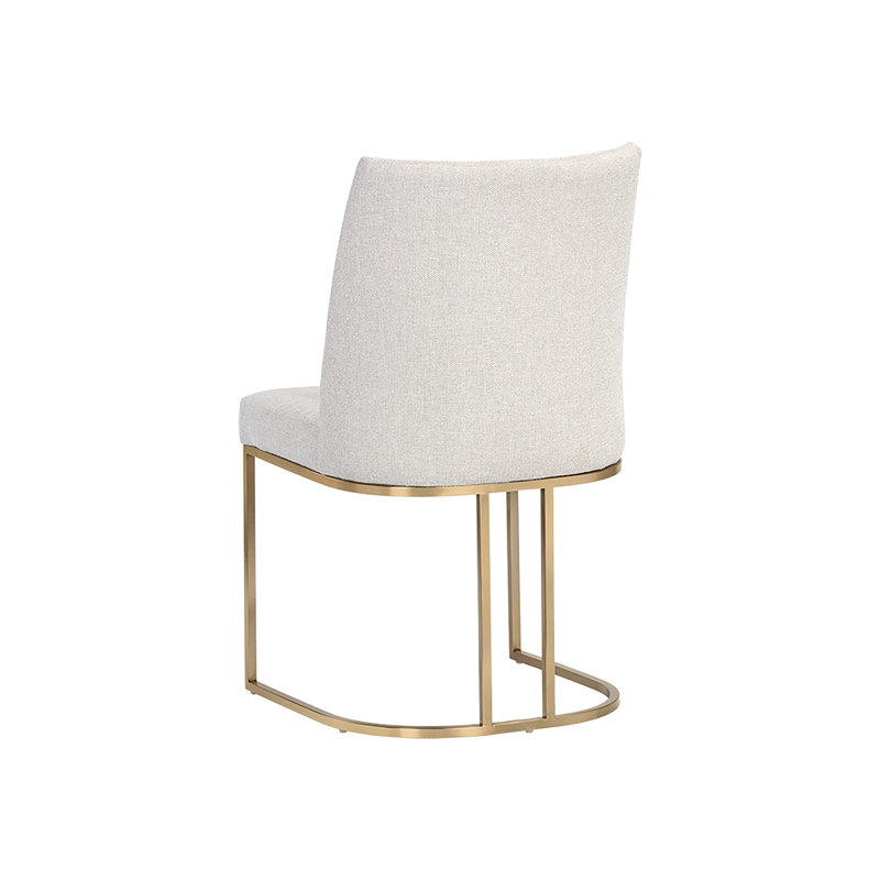 Rayla Upholstered Dining Chair, Cream Performance Basketweave