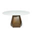 Table de salle à manger de 53 po en marbre avec base en métal-134756521