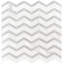 Calabria Frost Chevron 12 in. x 12 in. Polished Marble Mosaic Floor and Wall Tile