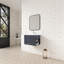 Ensemble de meuble-lavabo mural simple 30 po avec comptoir en céramique bleu marine Aurilla Aurilla-559038129-737632750-737632752