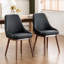 Padded Dining Chair with Wooden Legs Comfortable Upholstered Side Chair with Backrest & Sturdy Construction Modern Kitchen Chair for Dining Room, Living Room, Kitchen-1876769960