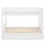 Twin Over Pull Out Bunk Bed With Additional Trundle Bed For Extra Sleeping Space And Convenience-1287047116