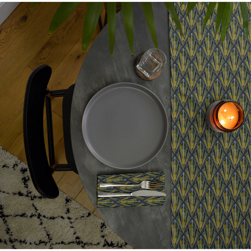 Cadijah Table Runner, Green