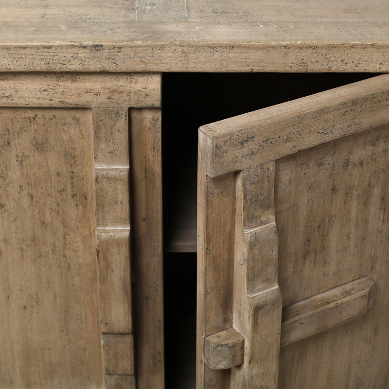 110 Inches Long Nico Sideboard with Six Doors Weathered Natural