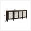 Armoire console au fini noir antique