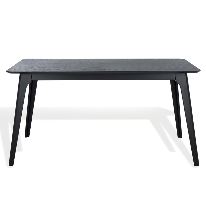 Madina Rectangle Wood Dining Table, Black