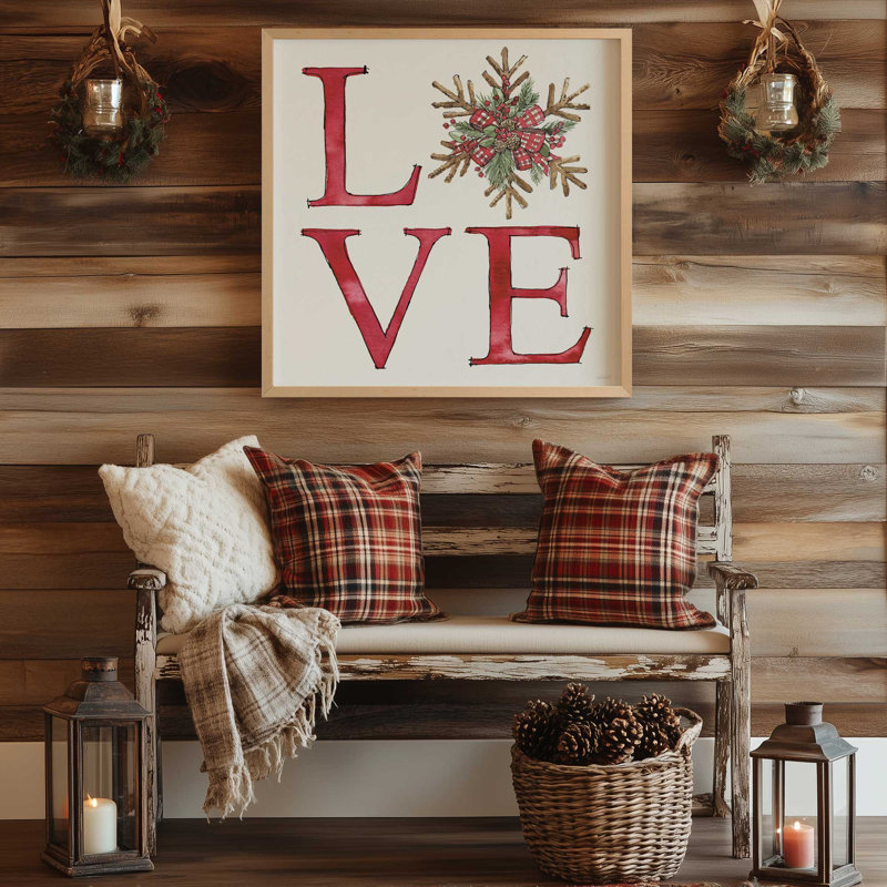 Impression de vacances «Holiday Love», H 17,75 po x l 17,75 po, Cadre simple en or poli, bois massif