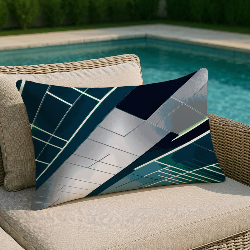 Nebula Wave Indoor And Outdoor Throw Pillow, Rectangle 18"H x 25"W