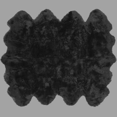 Ada Solid Colour Sheepskin 180cm X 200cm Area Rug