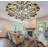 Golu 40inches Big Flower Crystal Ceiling Light for Living Room Dimmable Crystal Chandeliers 3000-6000K