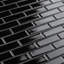 Carreau de mosaïque de plancher et de mur en porcelaine noir brillant 11-1 / 2 "x 11-3 / 4" Metro Brick Subway