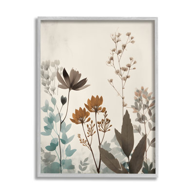 Bb-289-Framed " Soft Beige Botanicals "