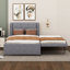 Lit plateforme tapissier pleine grandeur avec lit gigogne Howington-1440734656