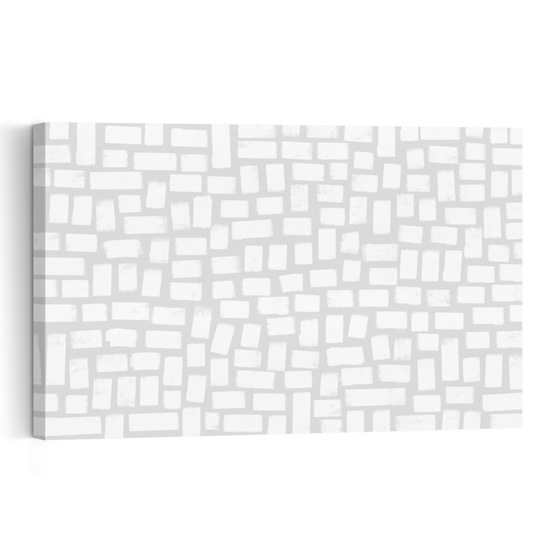 Impression d'art mural moderne géométrique abstraite Brick Dance, H 32 po x l 48 po