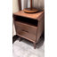 Ensemble de 2 tables de chevet en bois massif MCM avec 1 tiroir et tablette ouverte MCM-433849937