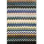 Tapis multicolore multicolore à motif géométrique triangulaire-389106889
