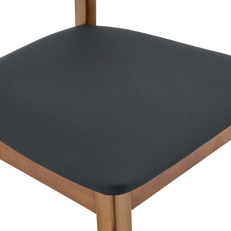 Chaises de salle à manger en bois massif avec design ergonomique et rembourrage doux, Black