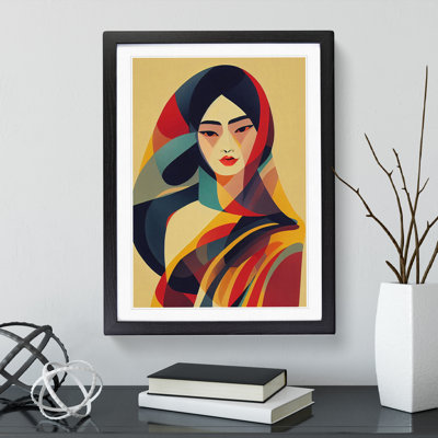 Abstract Woman Portrait No.2 1 Piece Single Picture Frame Wall Art