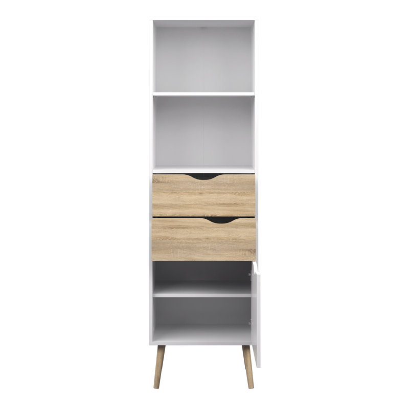 Havana Standard Bookcase, White/Oak
