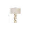 Lampe de table en or 28 po Pebble
