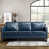 Jannae Blue Faux Leather