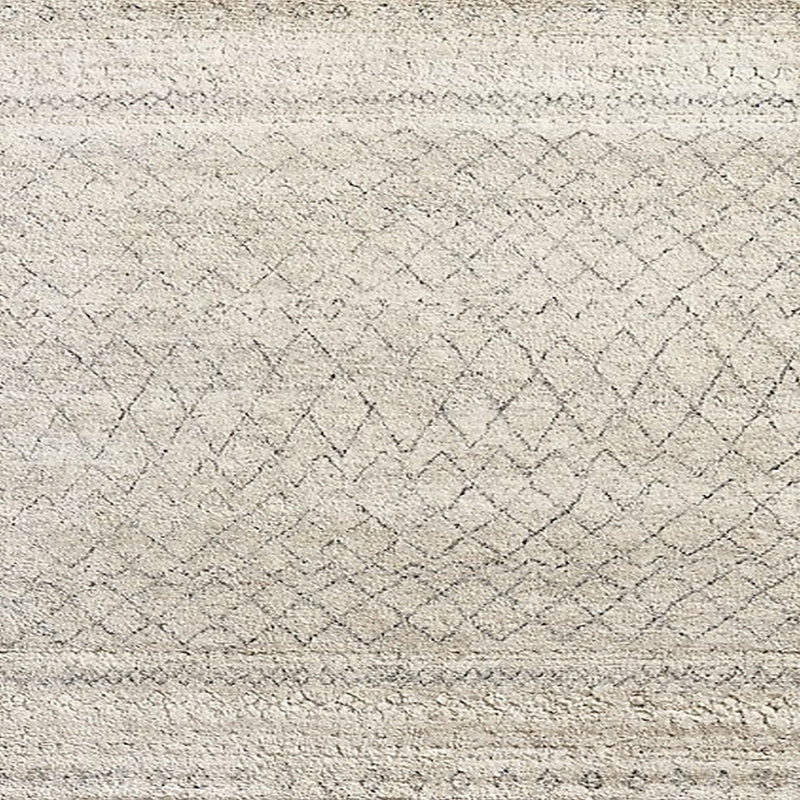 Tapis beige à motif géométrique Bourbeau, Carré 3 pis