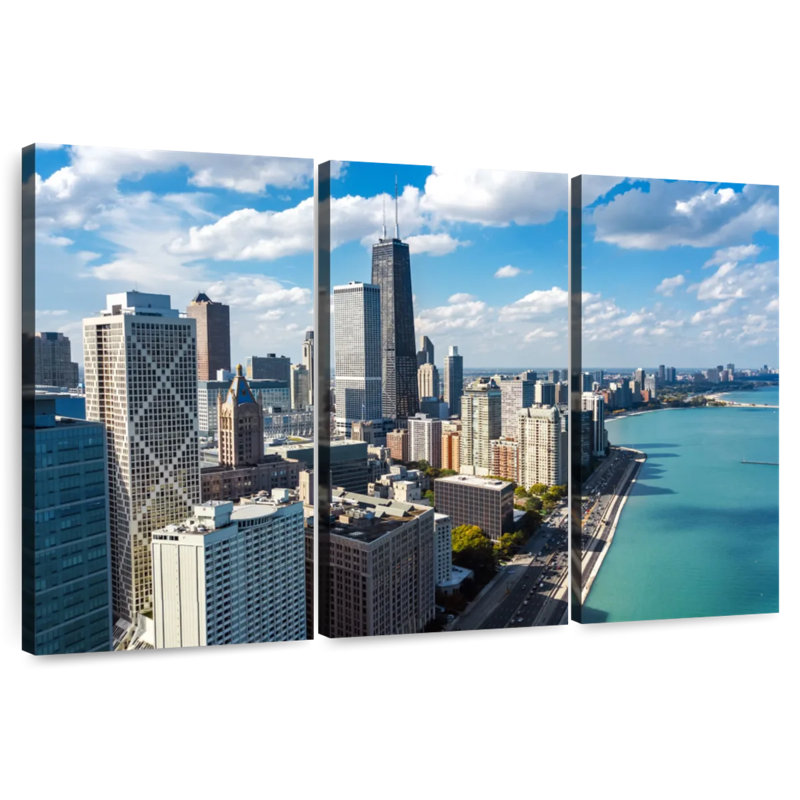 Sebbie, Chicago, front de mer, horizon, H 24 po x l 38 po