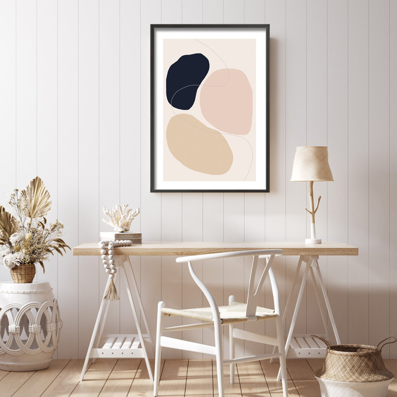 Abstract Composition by The Miuus Studio - Picture Frame Painting on Paper, 24" H x 16" W