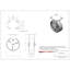 Ensemble de remplacement pour roulettes de service pour roulettes Uline H-2112