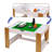 Kids Play Table And 2 Chair Set, 2 In 1 Wooden Activity Table W/storage, Compatible With Lego And Duplo Bricks, Play Building Block Table Set For Reading, Drawing, Build Blocks