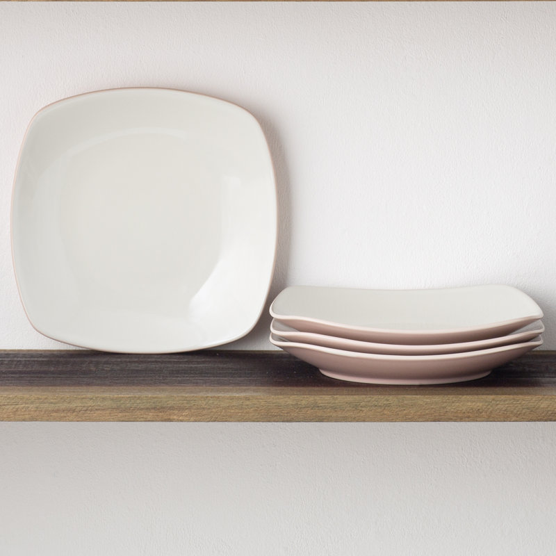 Noritake Colorwave Square Salad Plates, 8-1/4", Pink