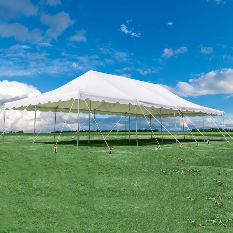 20 X 40 Ft Pole Party Tent, Heavy Duty Canopy With Carry Bags, Pvc Large Tents For Parties, Events, Weddings