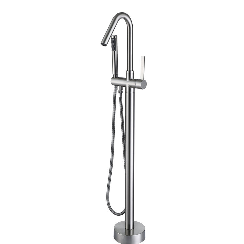 Robinet de baignoire autoportant avec douche à main pour salles de bain luxueuses
