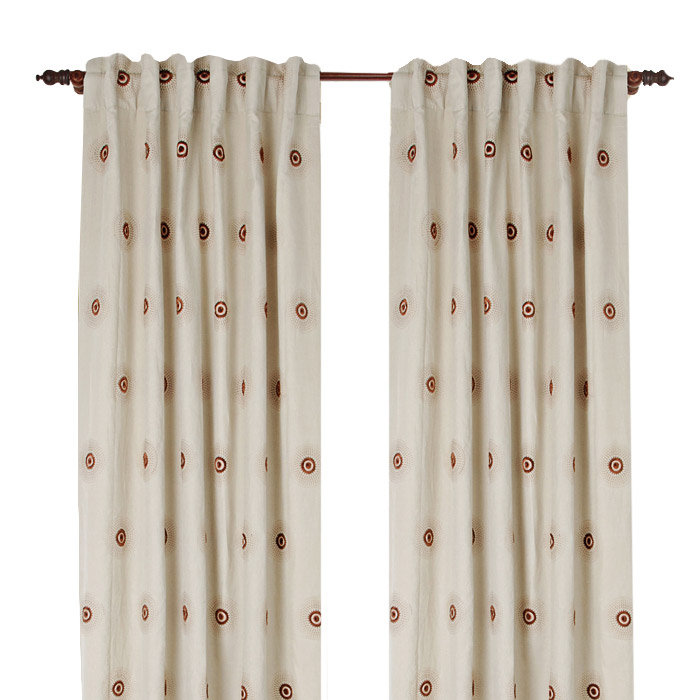 Dazzle Cotton Blend Semi Sheer Curtain Single Panel, 50" W x 108" L, Fog Green
