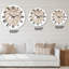 Horloge murale traditionnelle ivoire Pastel Monstera-60328047