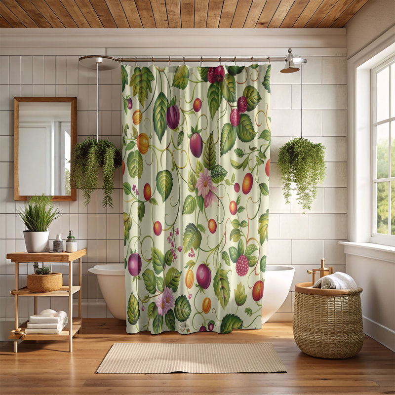 Blooming Citrus - Premium Shower Curtain, 74"H x 71"W
